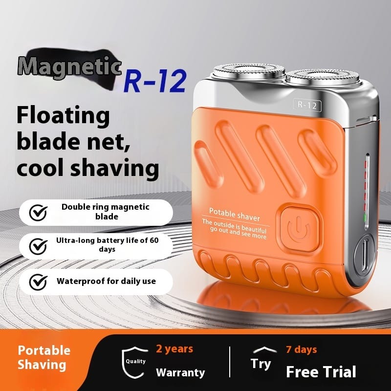 0e4a41f8-6d57-4b66-b36f-e04ff95d35bb_trans.jpeg Portable Rotary Dual Ring Electric Shaver Men Travel Mini Shaver Double Floating Magnetic Blade Head Rechargeable Pocket Razors - Image 10