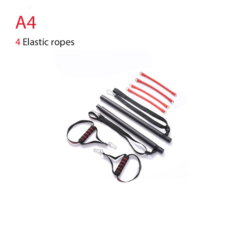 1078511408018.jpg Body Workout Trainer Bar with Resistance Bands Rubber Buckles - Image 4