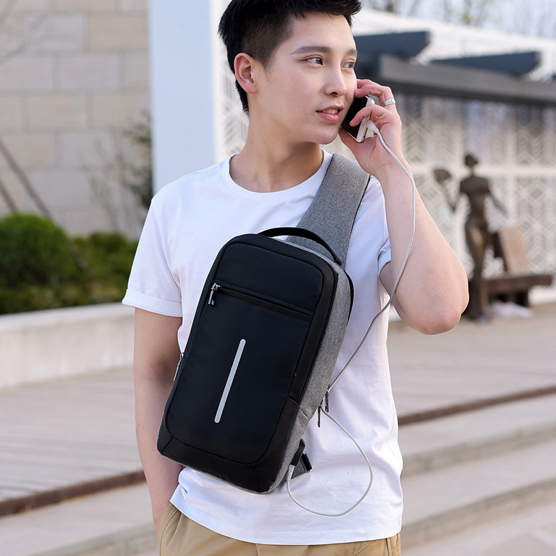 12701406081280.jpg Anti-theft USB charging chest bag with you - Image 5