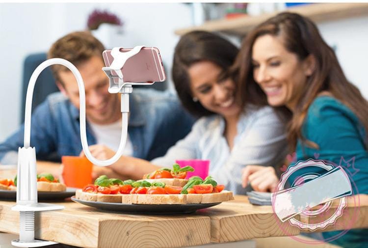 1615448145052.jpg Compatible With , Flexible Desktop Phone Tablet Stand Holder For IPad Mini Air For Lazy Bed Tablet PC Stands Mount Big Phone - Image 5