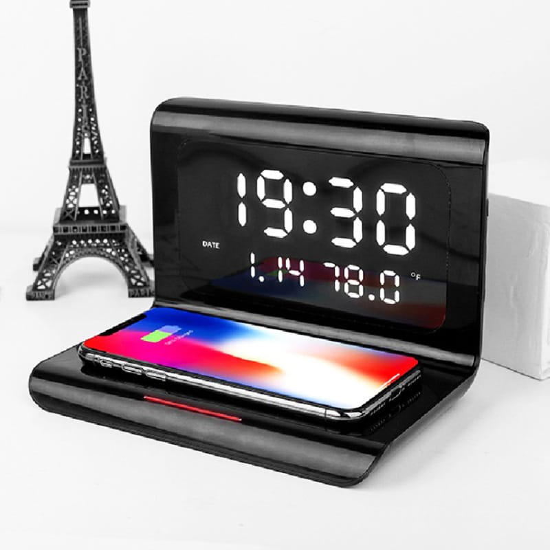 1620702215311.jpg Wireless Charger Alarm Clock Creative Perpetual Calendar Temperature and Humidity Wireless Charge 10W Fast Charge - Image 4
