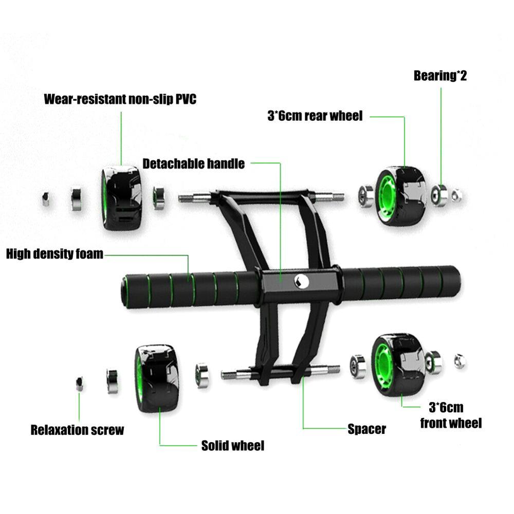 2927021136626.jpg Four-wheeled Abdominal Roller Home Exercise Abdominal Muscle Fitness Equipment - Image 7