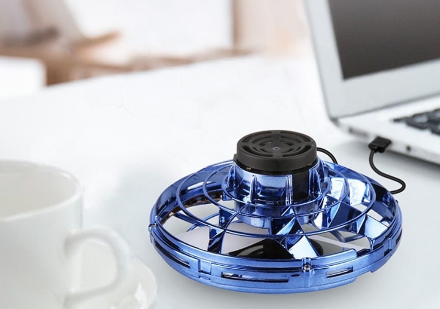 428379659138.jpg Mini Fingertip Gyro Interactive Decompression Toy Drone LED UFO Type Flying Helicopter Spinner Toy Kids - Image 3