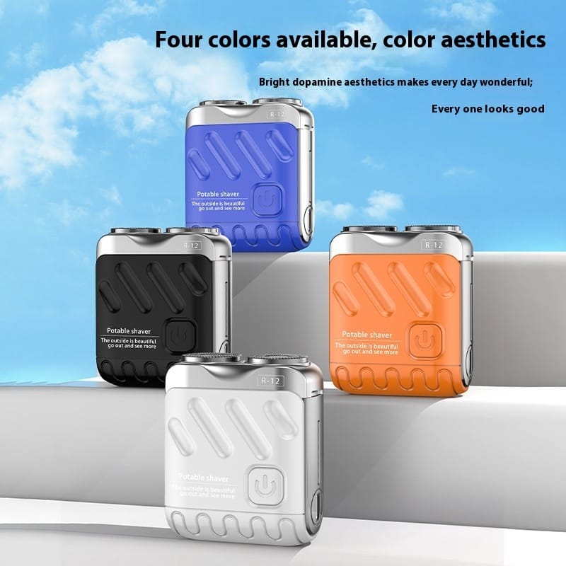 94dbee3d-5a16-4f65-a0a7-0380b7994ea8_trans.jpeg Portable Rotary Dual Ring Electric Shaver Men Travel Mini Shaver Double Floating Magnetic Blade Head Rechargeable Pocket Razors - Image 2