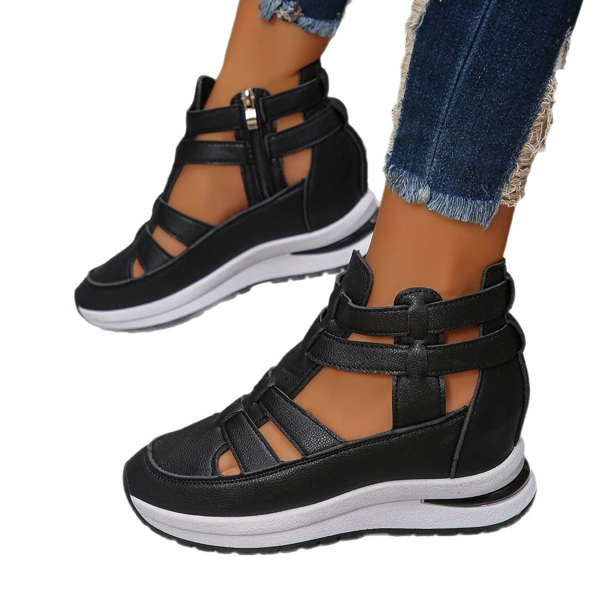 9bc7f352-7a01-4bdf-a732-96e38aaf8b63.jpg Women's Close-toed Hollow-out Sandals Summer Fashion Platform Shoes - Image 5