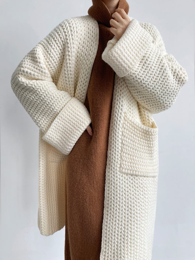 b45869c3-6eaa-4437-9865-437351f8dc06.jpg Hepburn Style Solid Color Knitted Cardigan Soft Glutinous - Image 6